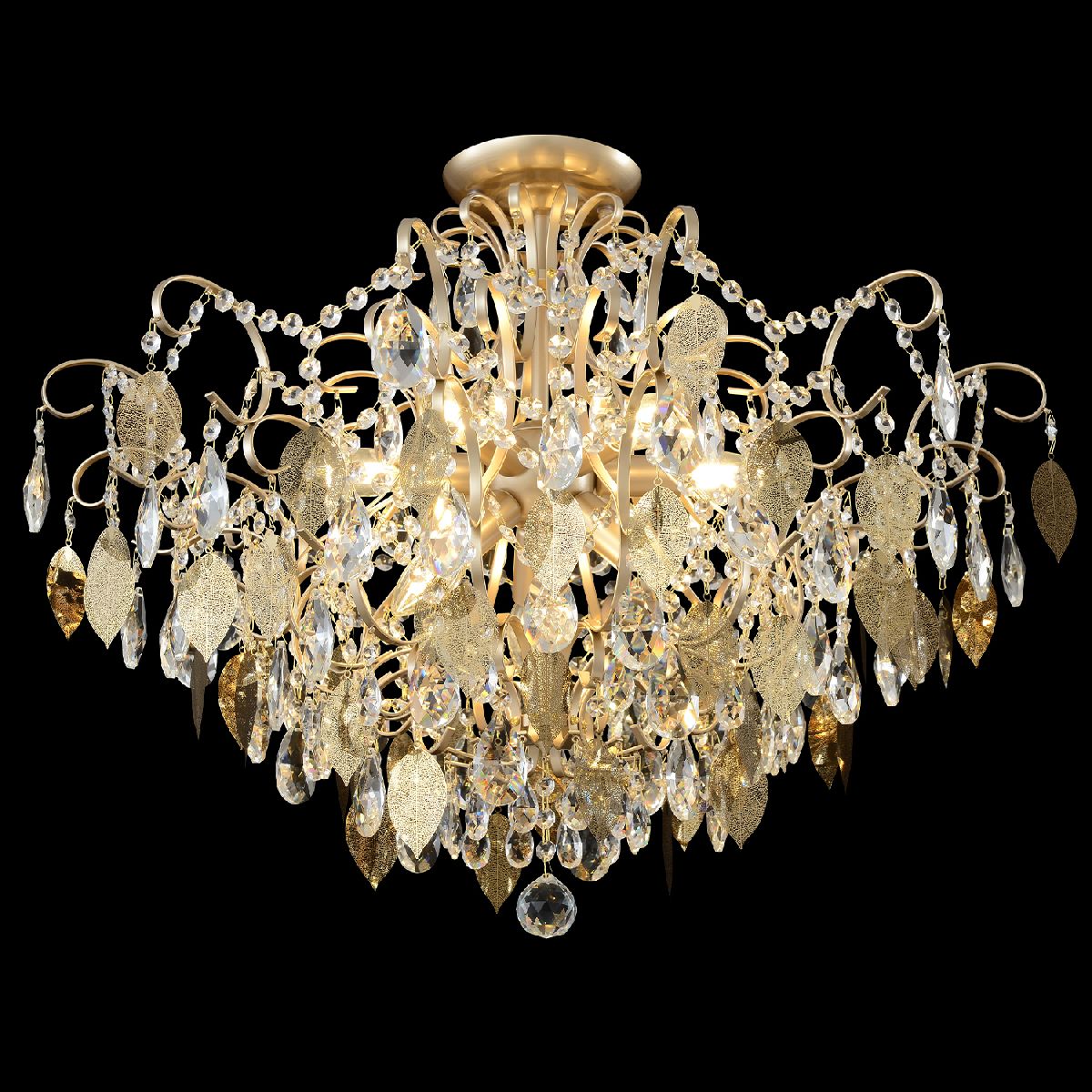 Потолочная люстра Crystal Lux ESMIRALDA PL9 GOLD