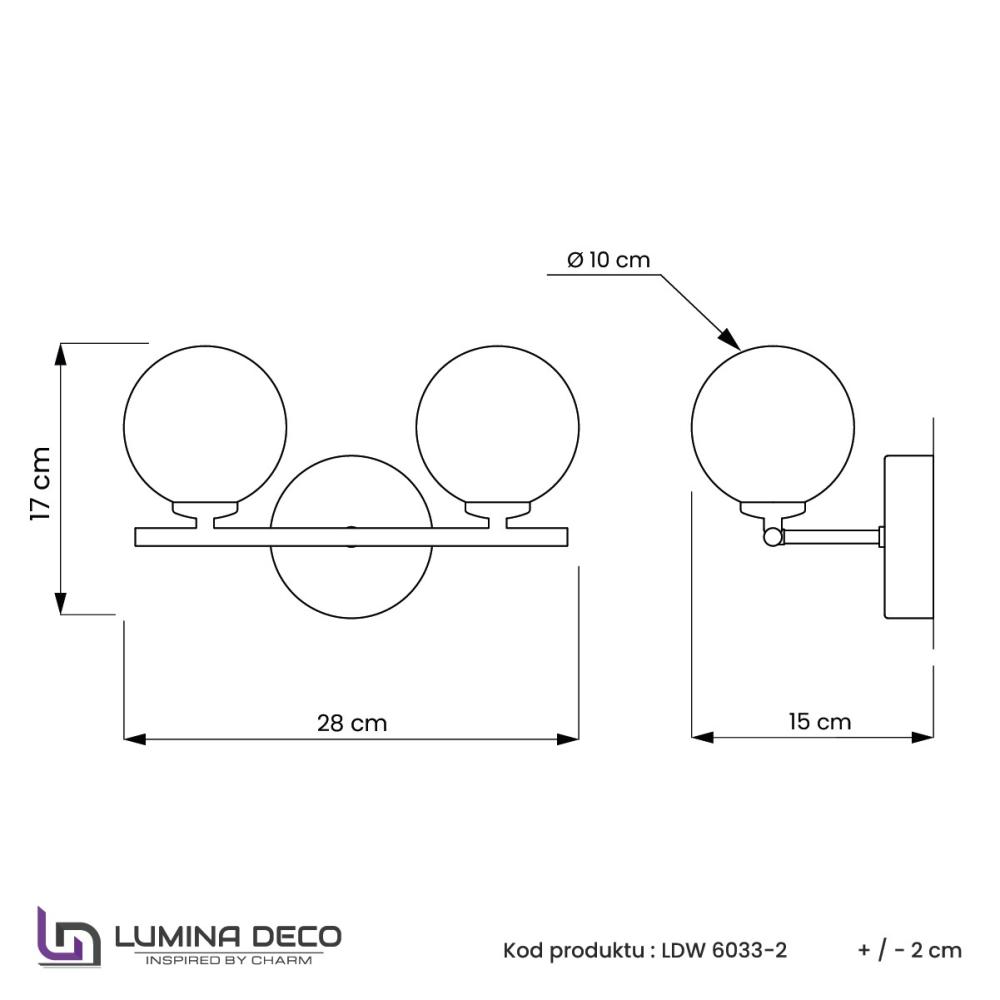 Бра Lumina Deco Marsiada LDW 6033-2 GD