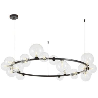 Подвесная люстра Lumina Deco LDP 7033-24 BK+CL