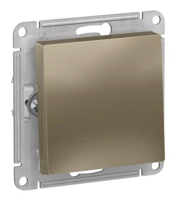 Кнопка нажимная сх.1, 10АХ, механизм Systeme Electric AtlasDesign Шампань ATN000515