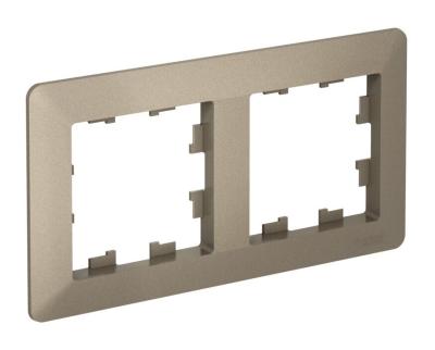 Рамка 2-ая Systeme Electric AtlasDesign Air Шампань/дымчатый черный ATN220502