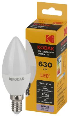Лампа светодиодная Kodak LED B35-7W-865-E14 K 7Вт свеча холодный дневной свет Е14 Б0057625