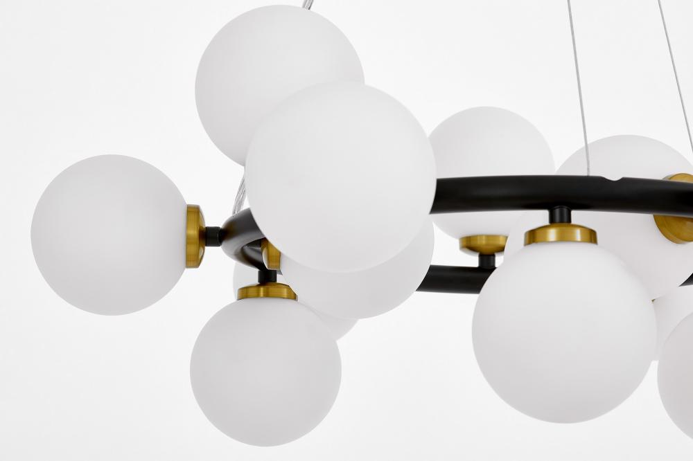 Подвесная люстра Lumina Deco Marsiada LDP 6033-15 BK+MD