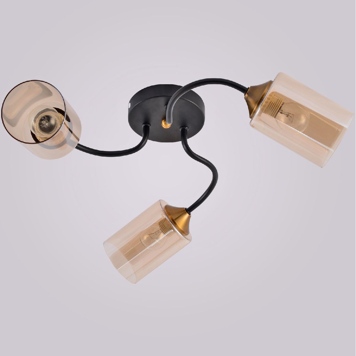 Потолочная люстра Reluce 01608-0.3-03 BK+BRASS