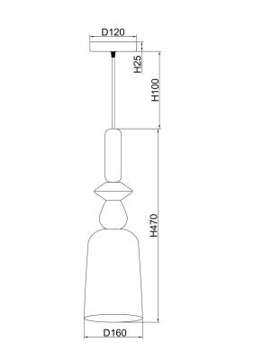 Подвесной светильник Freya Lova FR5148PL-01CG