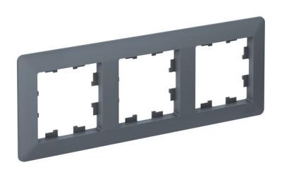 Рамка 3-ая Systeme Electric AtlasDesign Air Грифель/дымчатый черный ATN220703