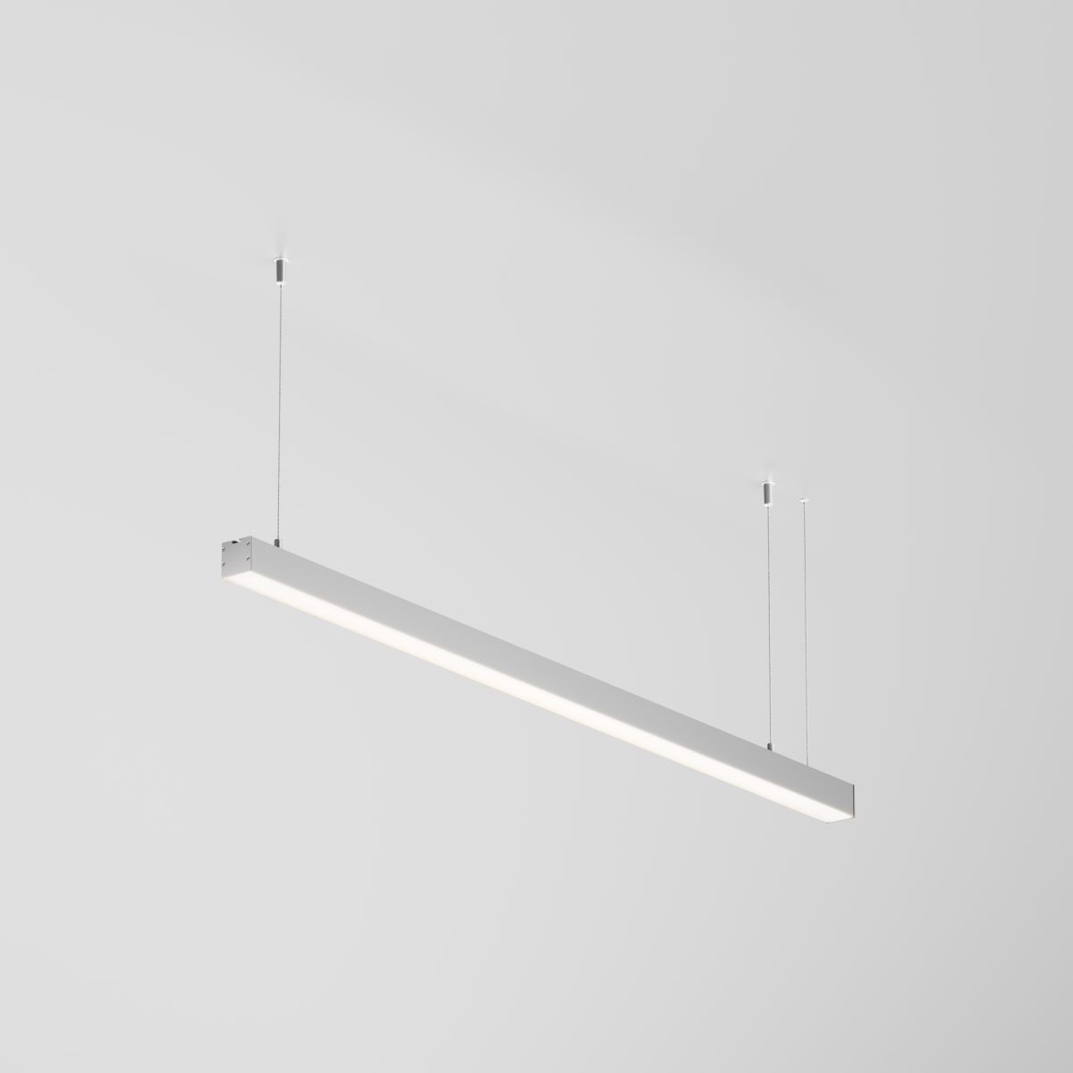 Линейный подвесной светильник Maytoni Technical 3000K 35x35 (Серебро, 1 м) LL312003
