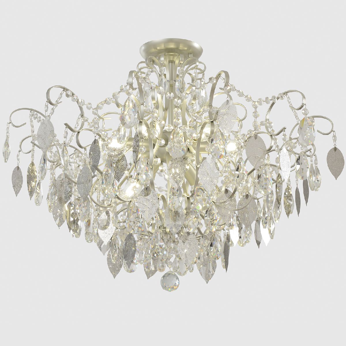 Потолочная люстра Crystal Lux ESMIRALDA PL9 SILVER