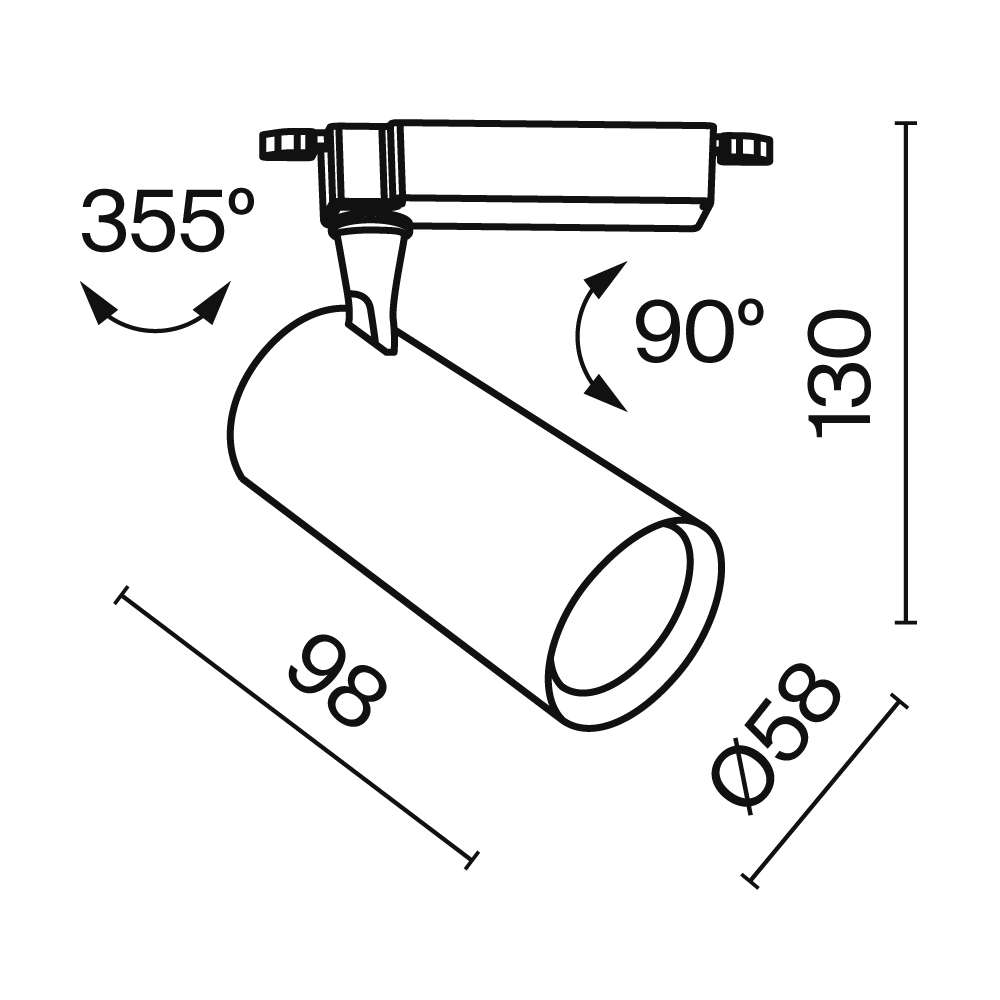 Трековый светильник Maytoni Technical Vuoro TR003-1-6W4K-S-B