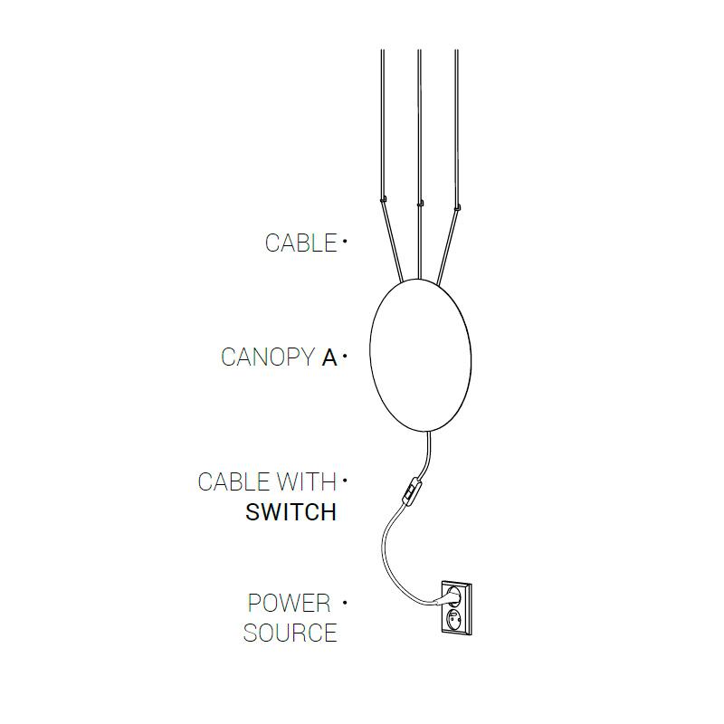 Кабель с выключателем Nowodvorski Cameleon Cable with switch White 8612