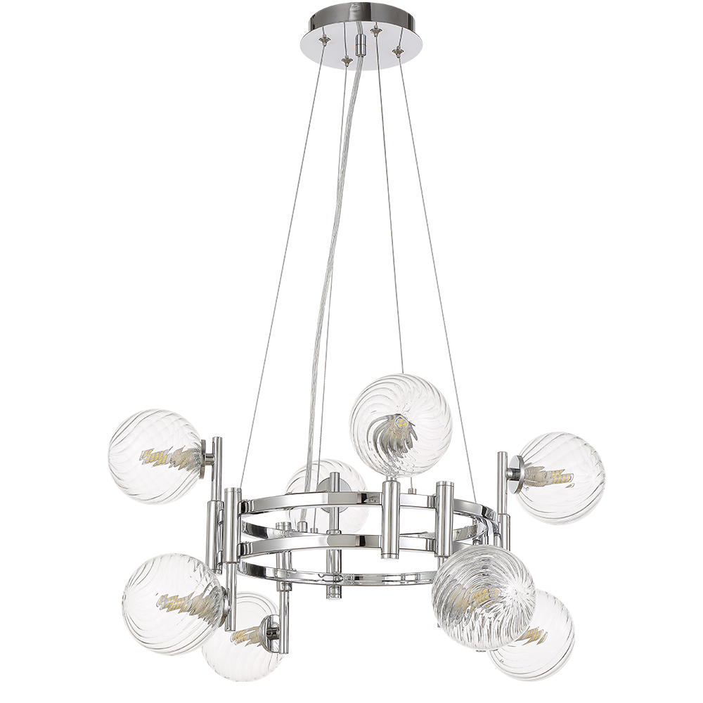Подвесная люстра Crystal Lux LUXURY SP8 CHROME