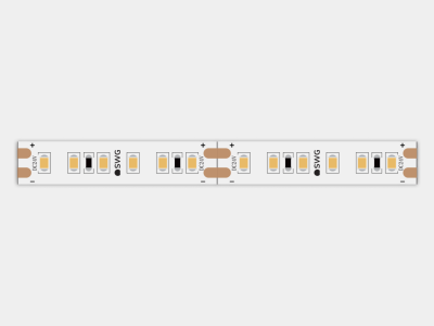 Светодиодная лента влагозащищенная SWG 9,6 Вт/м SMD2835 Закрытая (IP66) Теплый, 24В, 3М, SWG2120-24-9.6-WW-66-M 00-00036643