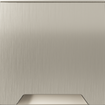 Накладка для розетки с заземлением защитными шторками и крышкой S70 Metal (никель) Voltum VLSM000811