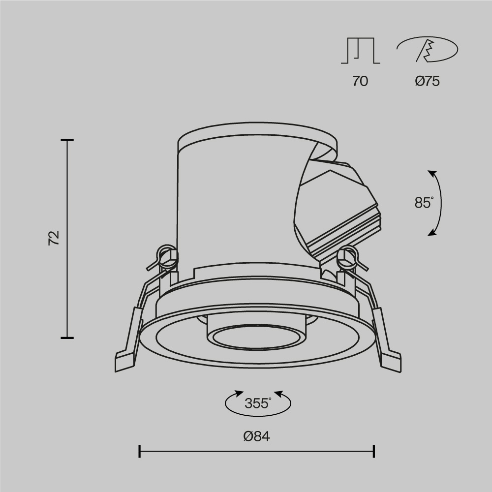 Встраиваемый светильник Maytoni Technical Focus LED mini DL127-8W3K-W