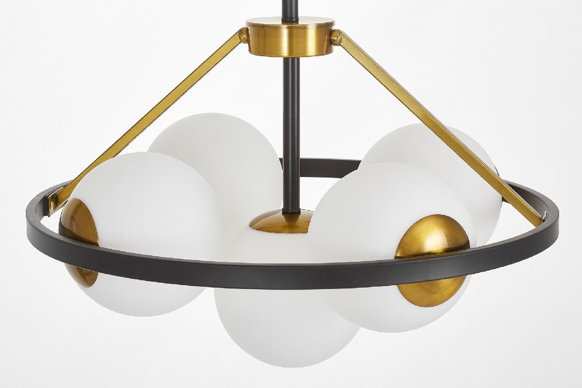 Подвесная люстра Lumina Deco Donzano LDP 8034-5 BK+WT