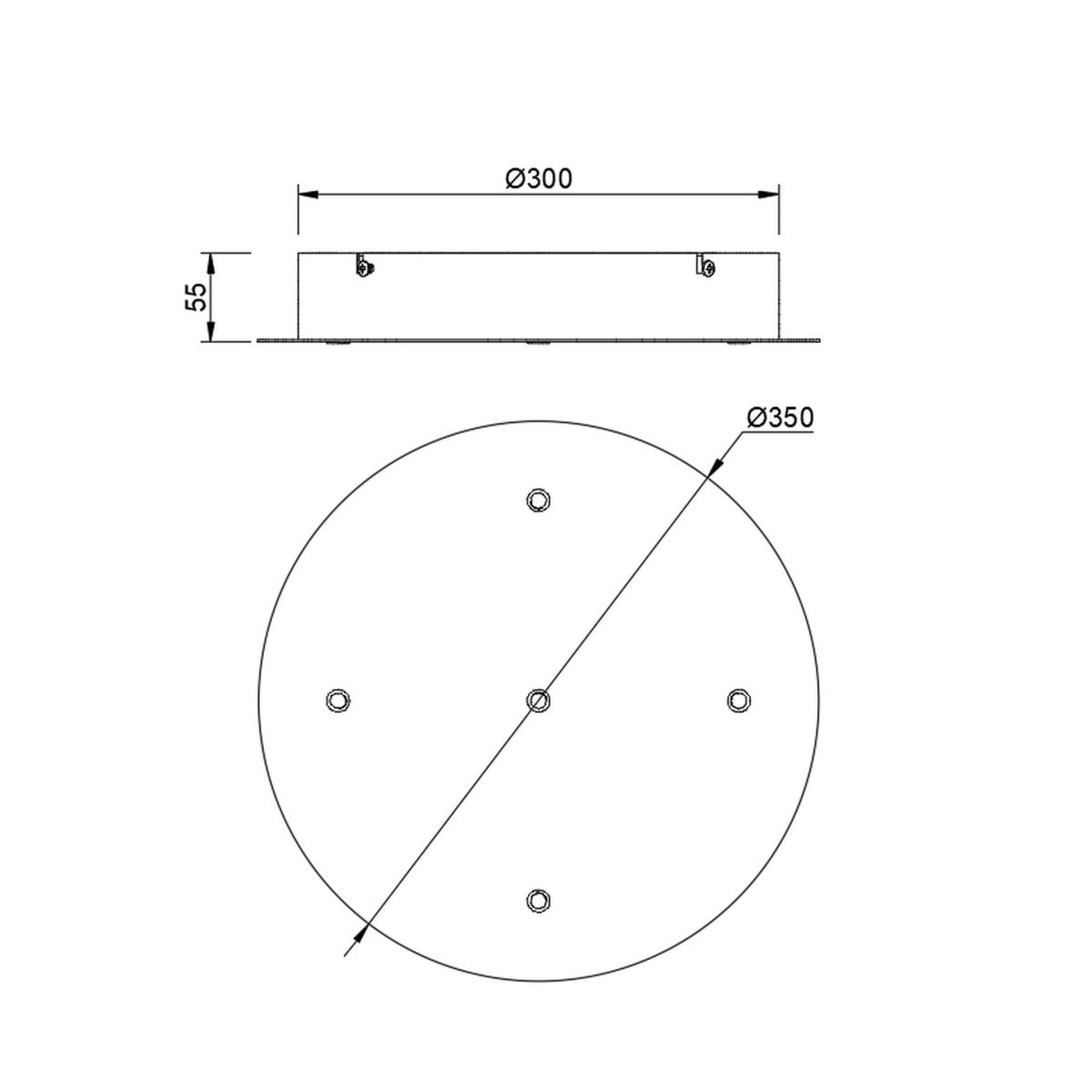 Основание потолочное 5L Mantra Modular Light Florones 9365