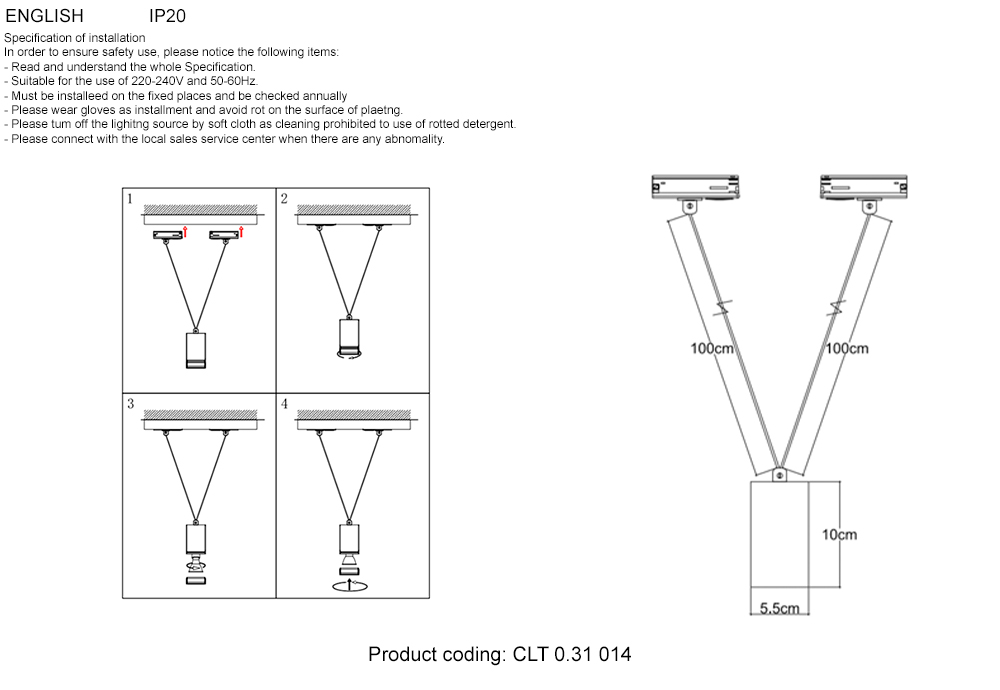 Трековый однофазный светильник Crystal Lux CLT 0.31 014 GO