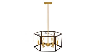 Подвесная люстра Lumina Deco Lorton LDP 1142-6 BK+MD