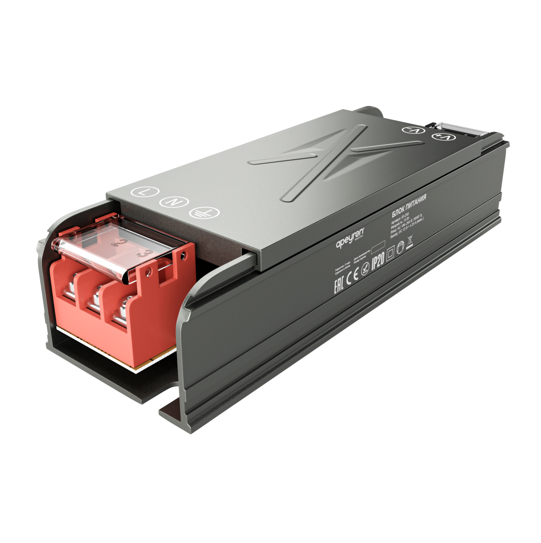 Блок питания Apeyron 12В 15Вт 186-264В 125А IP20 03-250