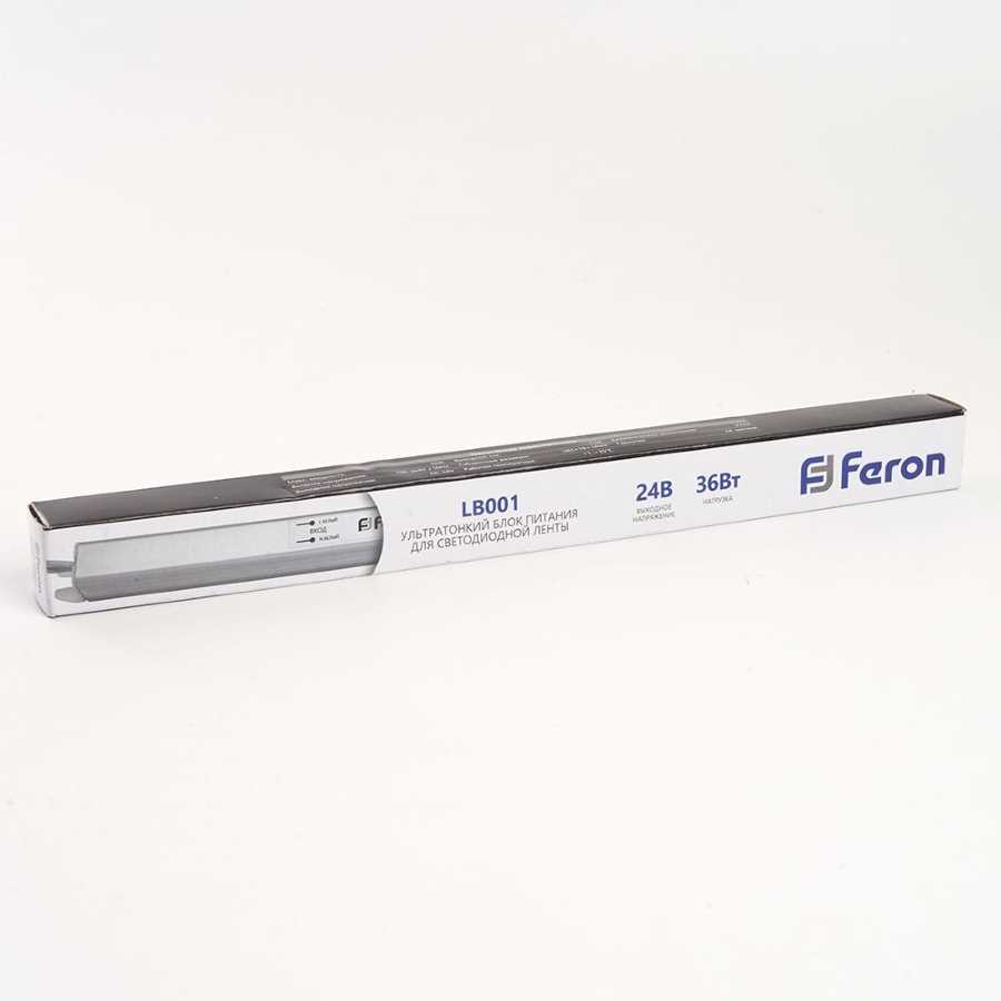 Блок питания для светодиодной ленты Feron LB001 24V 36W IP20 1,5A 48012