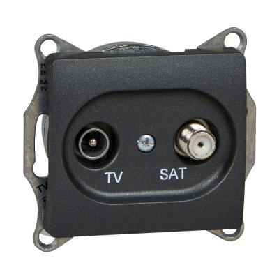 Розетка TV-SAT оконечная 1DB Systeme Electric Glossa Антрацит GSL000797