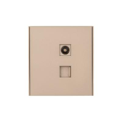 Розетка STRONG компьютерная RJ45 кат6 + TV с/у шелк KRANZ KR-78-0722-8