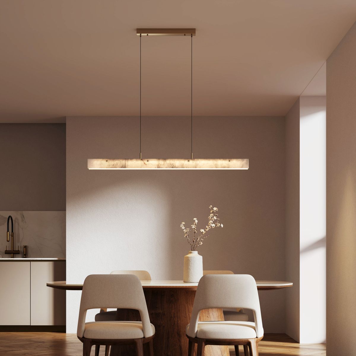 Подвесной светильник Eurosvet Alabaster 604053 LED латунь/ алебастр a072022