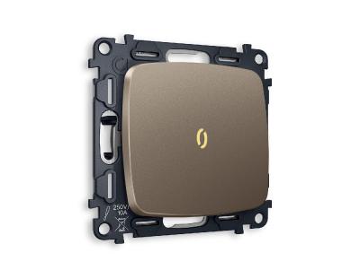 Комплект механизма 1-кл проходного выключателя с подсветкой Ambrella Volt Omega MO632030