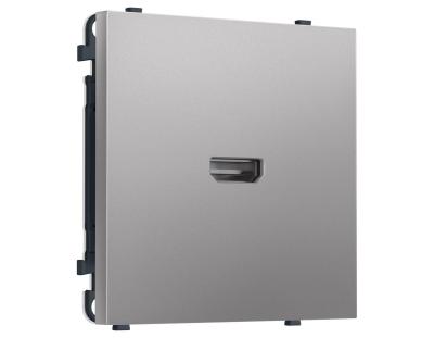 Комплект механизма розетки HDMI 2.1 SIGMA Сталь матовый 30V/900MS 4K-120HZ 8K-60Hz QUANT PRO Ambrella Volt MS514030 (SP5140, PR223)