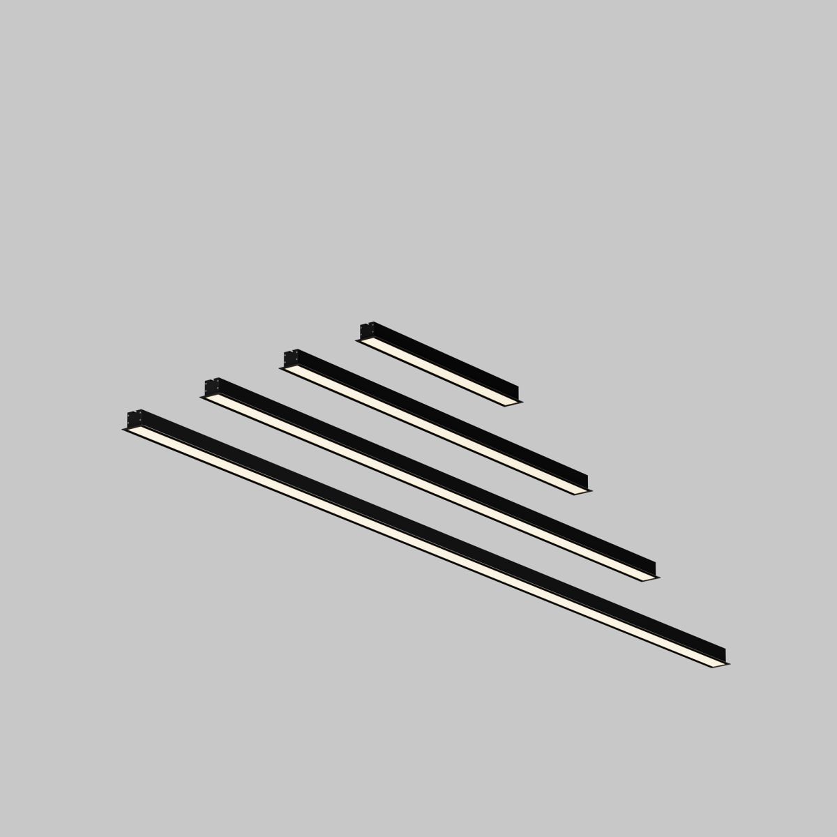 Линейный встраиваемый светильник Maytoni Technical 3000K 50x35 (Черный, 1 м) LL313011