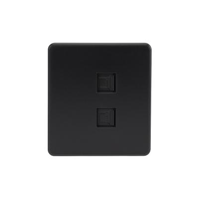 Розетка ROUND компьютерная двойная RJ45+RJ45 кат6 с/у оникс KRANZ KR-78-0725-3 Розетка ROUND компьютерная двойная RJ45+RJ45 кат6 с/у оникс KRANZ KR-78-0725-3