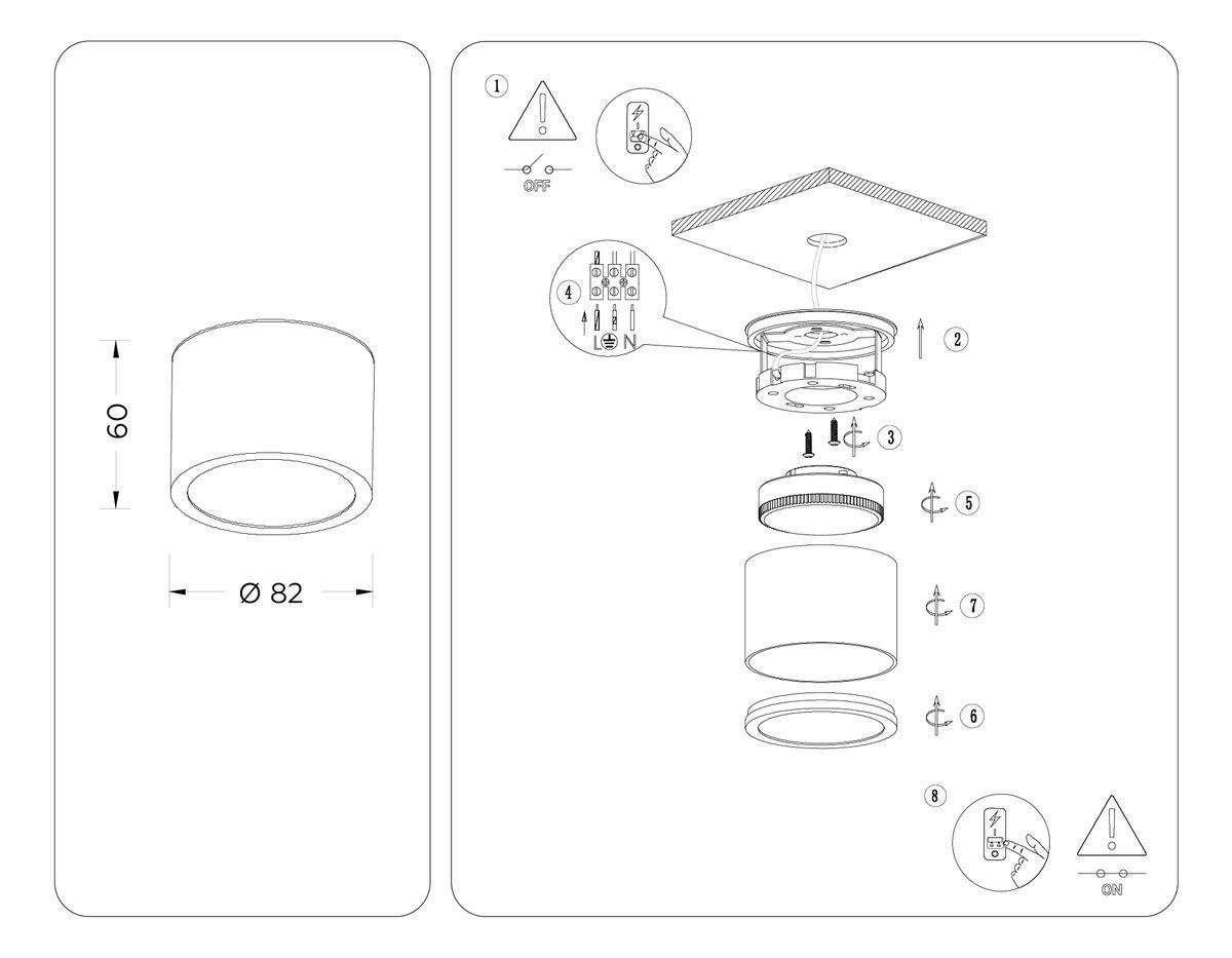 Потолочный светильник Ambrella light Techno Spot IP Protect TN6551