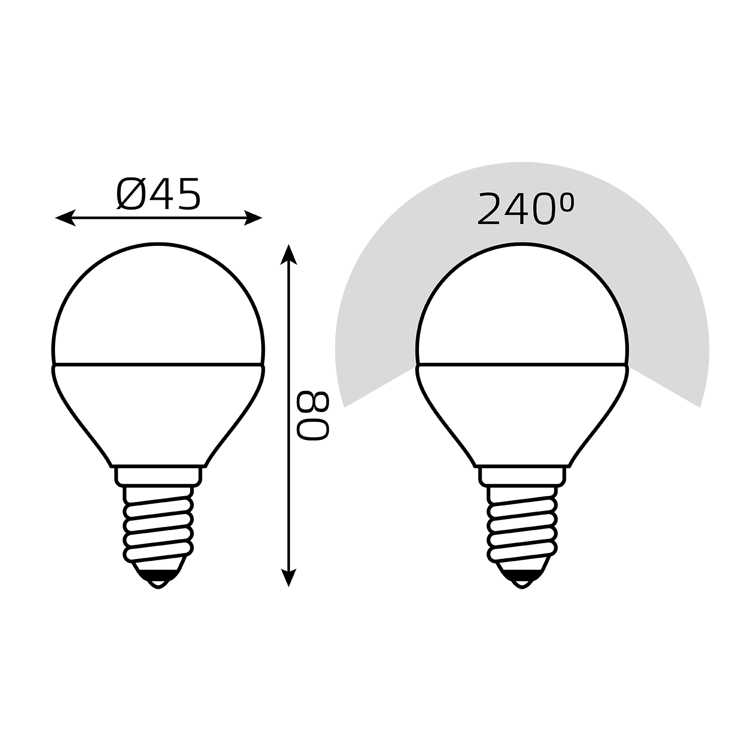 Лампа светодиодная Gauss Basic E14 5,5W 3000K 10531152T