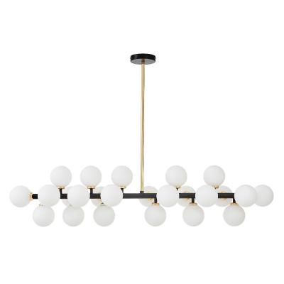 Люстра на штанге Lumina Deco Marsiada LDP 6033-24 BK+GD