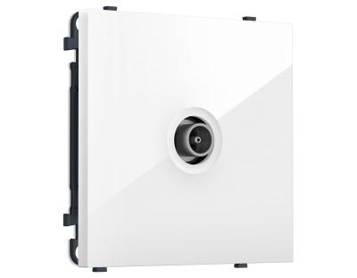 Комплект механизма TV розетки оконечной SIGMA Белый глянец 50-870 MHz 1dB QUANT PRO Ambrella Volt MS113010 (SP1130, PR202)
