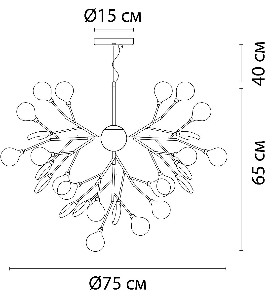 Подвесная люстра Arte Lamp Candy A7274SP-36WH