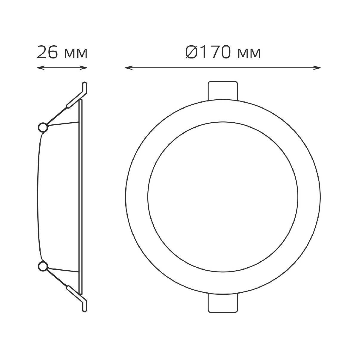 Встраиваемый светильник Gauss Elementary Downlight 997420218