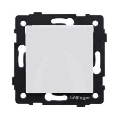 Розетка штепсельная SCHUKO 16A/250 В с крышкой, белый матовый Kollinger REA-006WM для Aspekt, Eleganz, Reflex