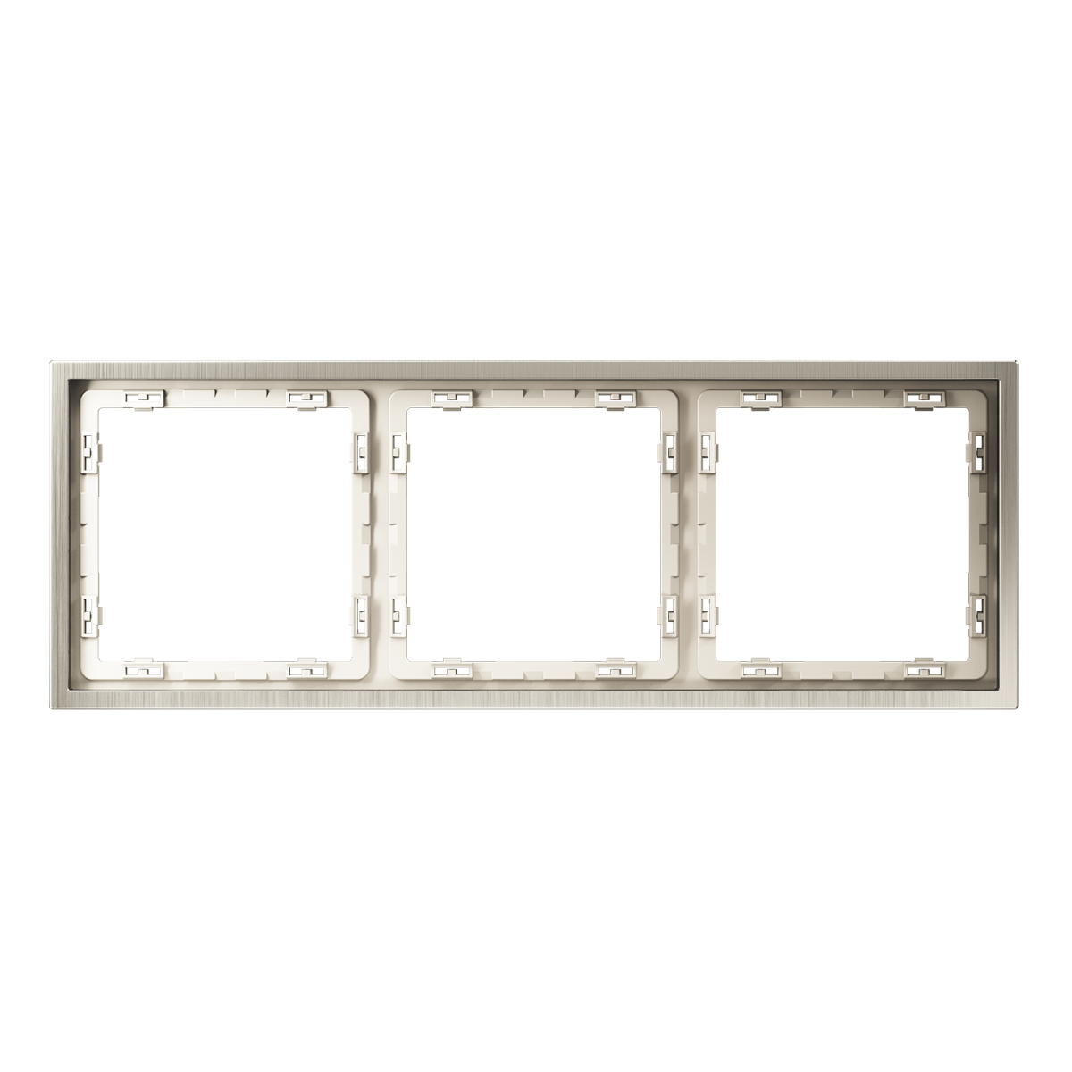 Рамка металлическая на 3 поста Voltum S70 Metal (никель) VLSM120311