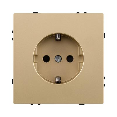 Розетка штепсельная SCHUKO 16A/250 В, золотой Kollinger Eclipse EC-014GD