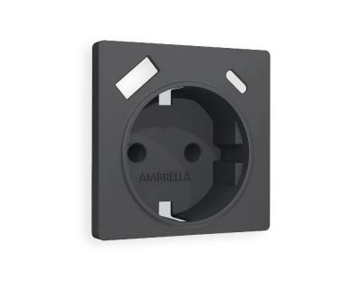 Лицевая панель для розетки с/з со шторками 2USB A+C Ambrella Volt Alfa AP9100