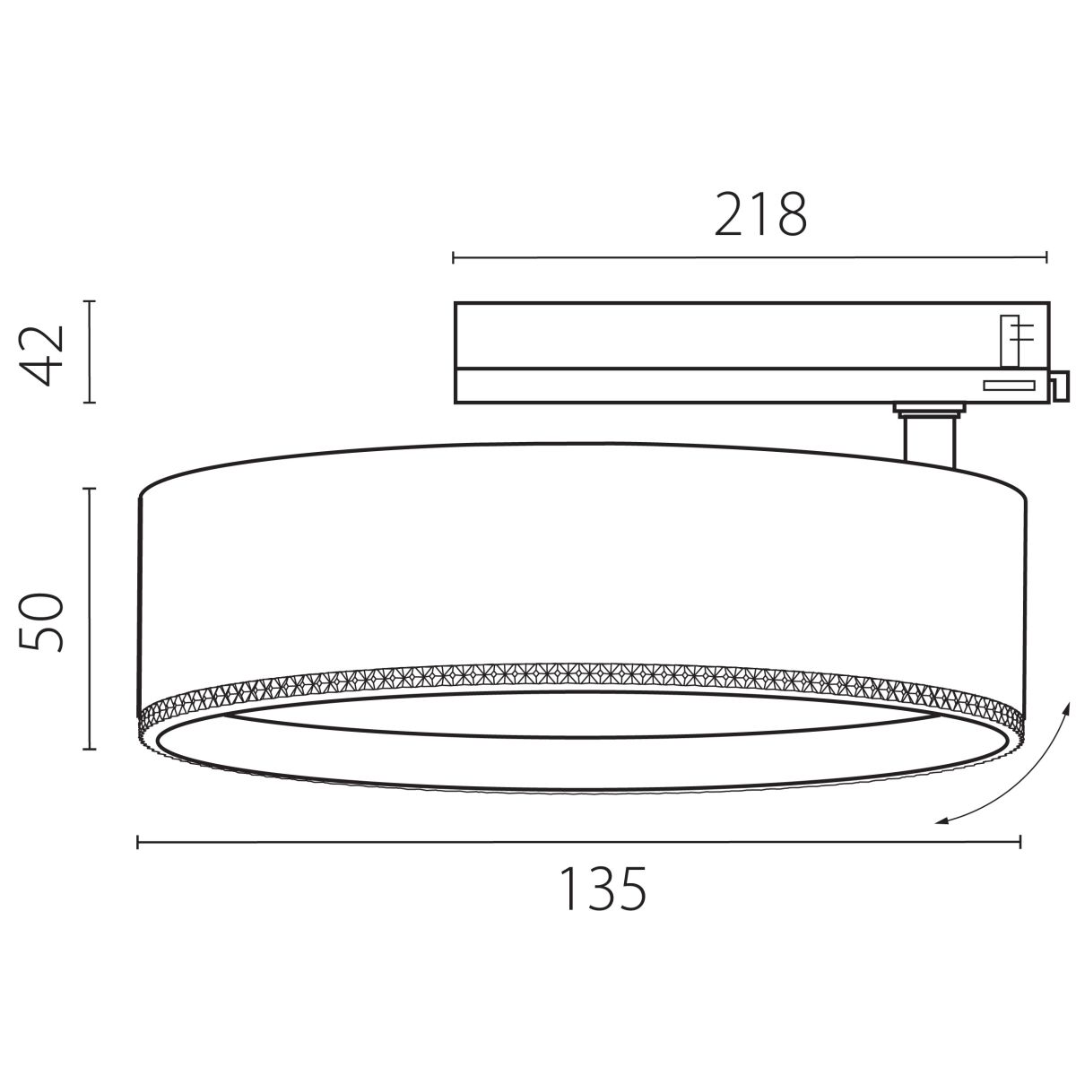 Трековый трехфазный светильник Quattro LED с управлением TRIAC Lightstar Alta Pro A5737TRIAC