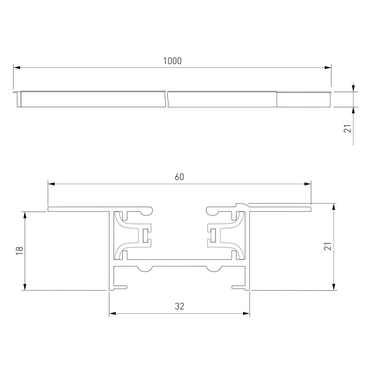 Шинопровод однофазные встраиваемый Elektrostandard Track Rail BK Recessed 85082/00 4690389178528