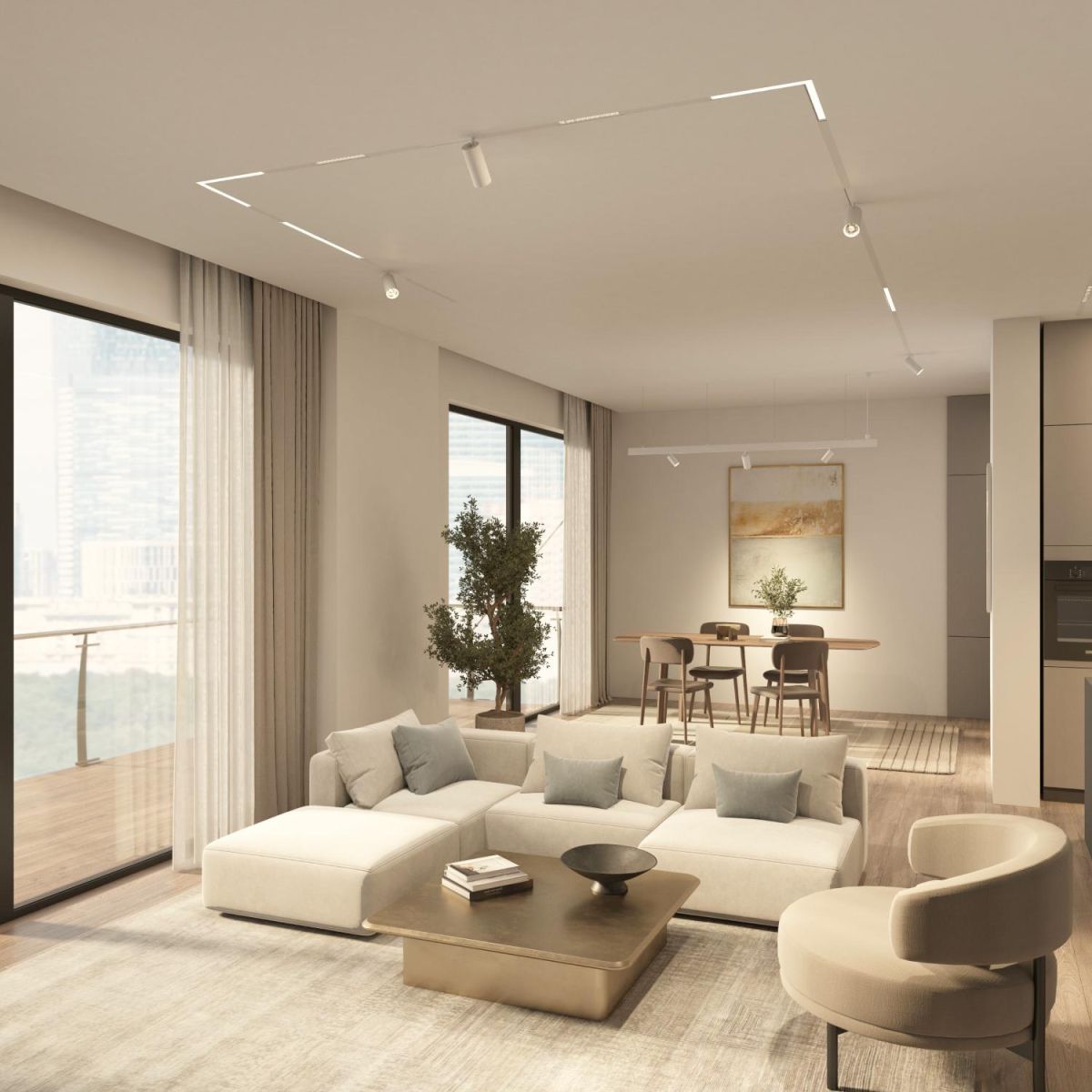 Трековый однофазный светильник Denkirs Simple Linear DK8105-WH