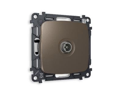 Комплект механизма TV розетки проходной 5-1000 MHz 4dB Ambrella Volt Omega MO643030