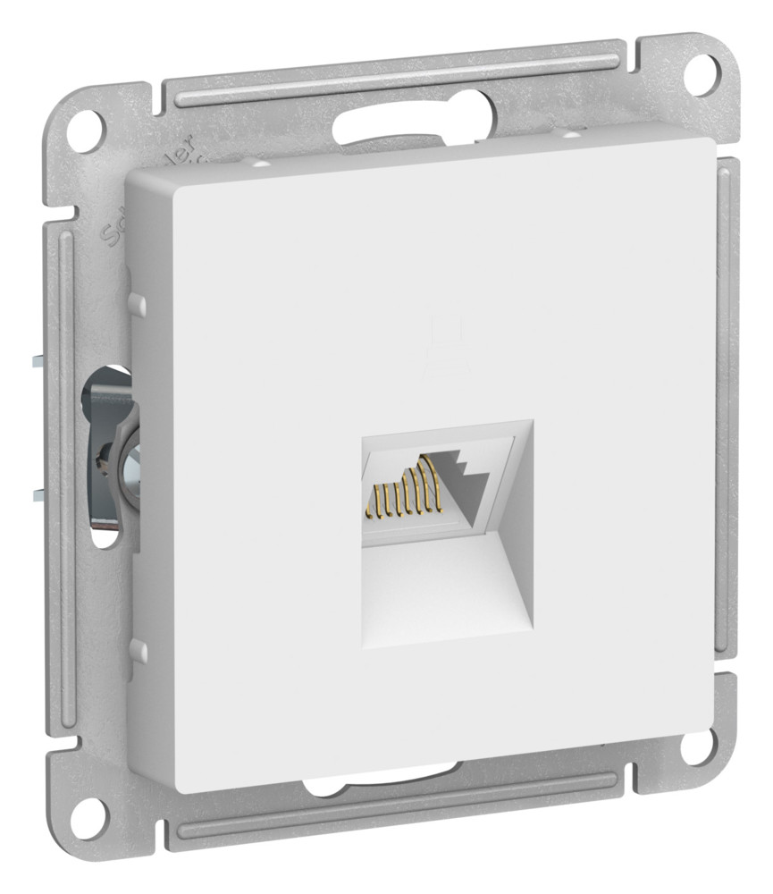 Розетка компьютерная RJ45, кат. 6A, Systeme Electric AtlasDesign Лотос ATN001386