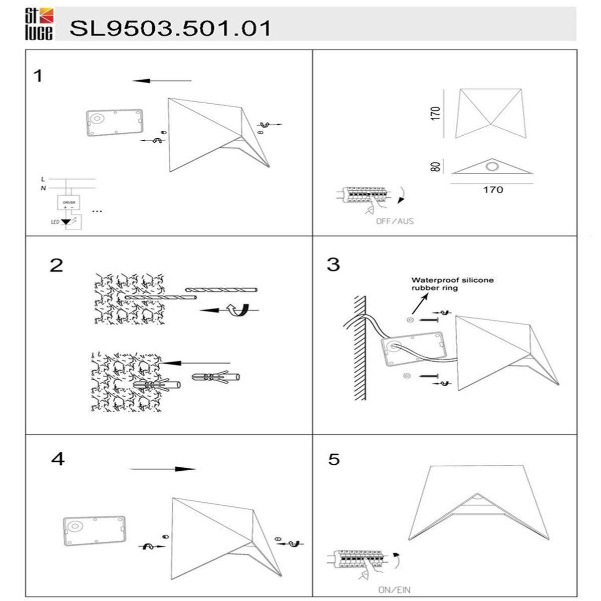 Уличный настенный светодиодный светильник ST Luce Canneto SL9503.501.01 - Elektrostandard.net Уличный настенный светодиодный светильник ST Luce Canneto SL9503.501.01