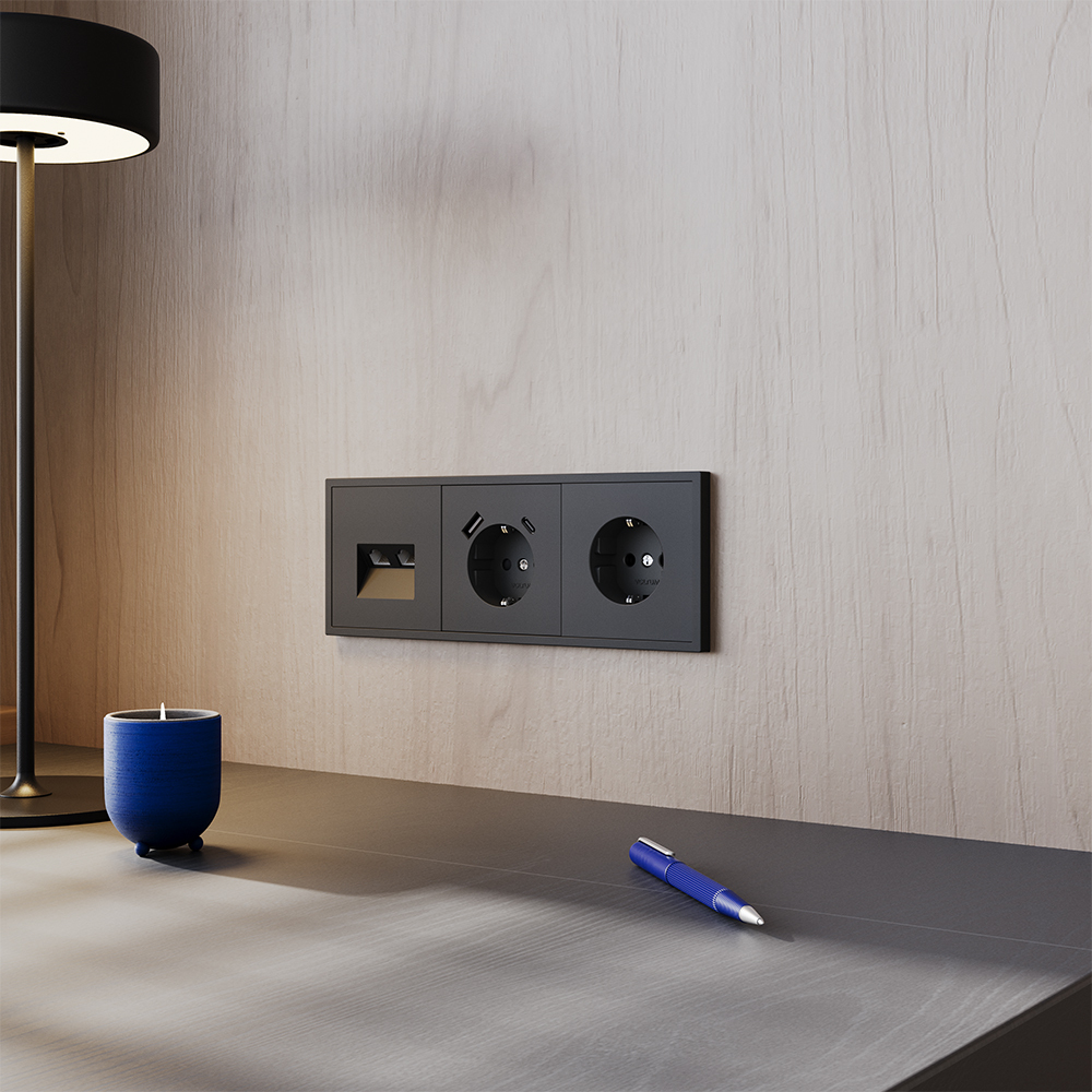 Розетка с USB, A+C Voltum S70 VLS040508