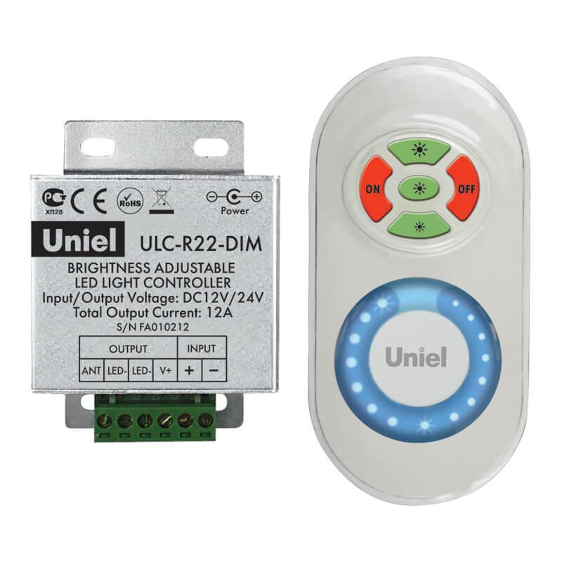 Контроллер для управления яркостью одноцветных светодиодов (05947) Uniel ULC-R22-DIM White
