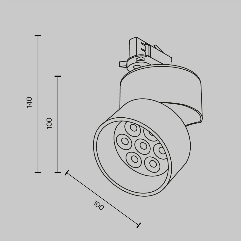 Трековый трехфазный светильник Maytoni Alfa TR199-3-15W2.7K-M-B